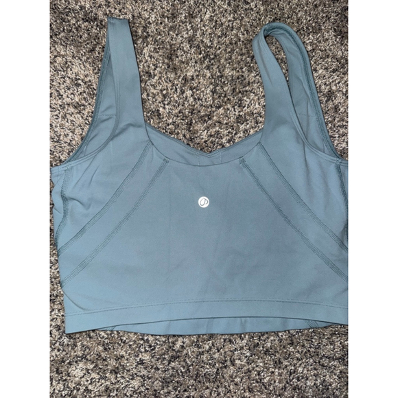 Women's Senita Athletics Teal Sports Bra Crop Top Size S - Picture 4 of 5